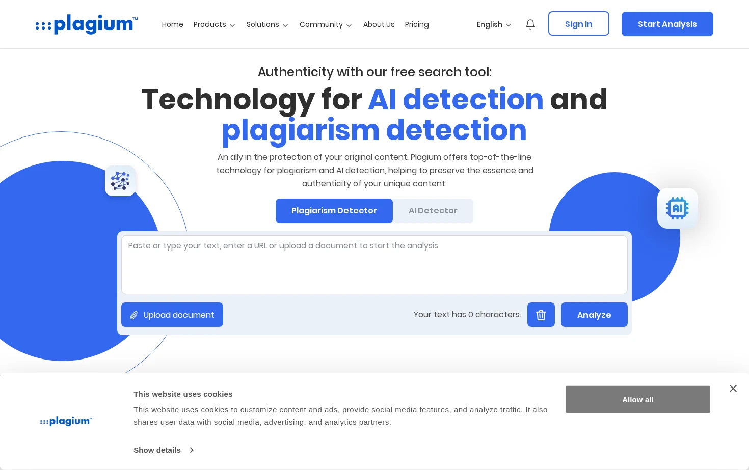 Plagium 页面快照